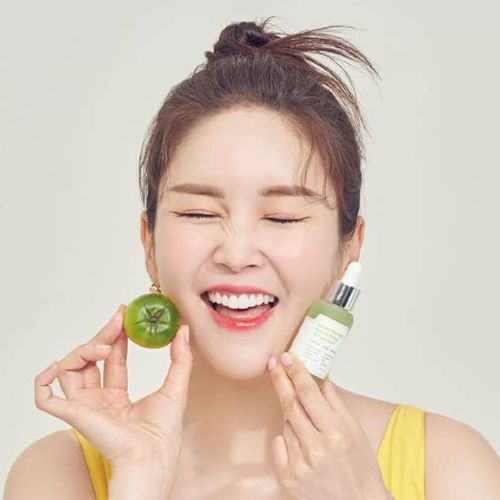 Sungboon Editor Green Tomato Lifting Ampoule+ – Korean anti-aging and pore tightening serum with patented Green Tomato Extract and Anti Sebum P