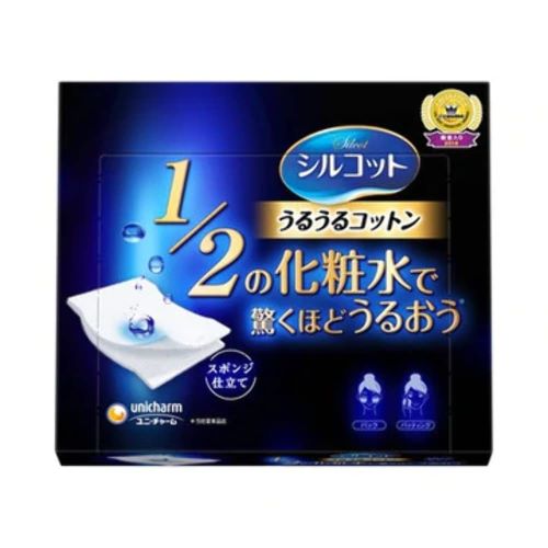 Unicharm Silcot Sponge Touch Moisturizing Cotton Pad