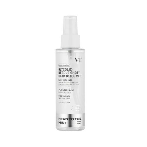 VT Cosmetics Glycolic Reedle Shot Head To Toe Mist exfoliating glycolic acid body spray Korean skincare Dubai UAE