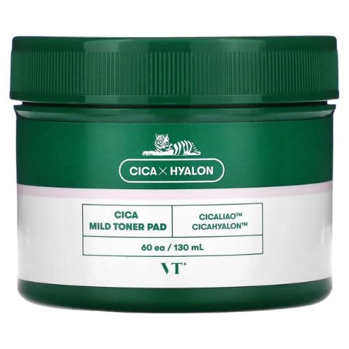 VT Cica Mild Toner Pad Korean soothing toner pads 60pcs