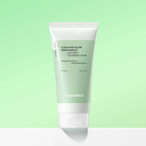 Veganifect Clean and Glow Green Barley LHA Deep Cleansing Foam 165ml