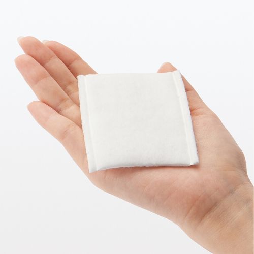 Muji Peelable Cotton Puff 85x60mm 66 Sheets