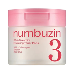 Numbuzin No.3 Bifida Bakuchiol Exfoliator Toner Pads 190ml